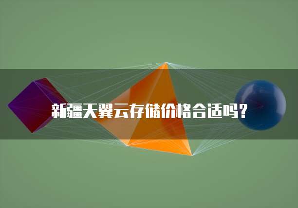 新疆天翼云存储价格合适吗?