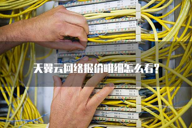 天翼云网络报价明细怎么看?