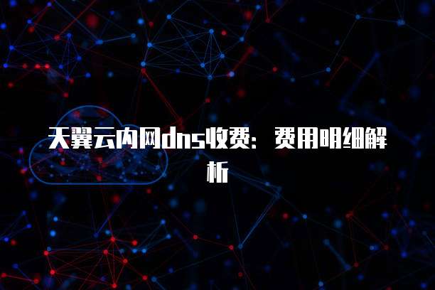 天翼云内网dns收费：费用明细解析