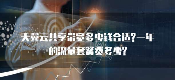 天翼云共享带宽多少钱合适?一年的流量套餐费多少?