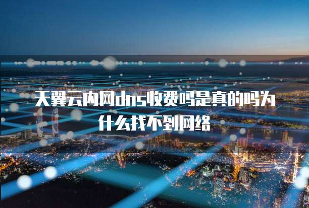 天翼云内网dns收费吗是真的吗为什么找不到网络