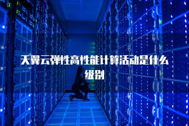 天翼云弹性高性能计算活动是什么级别