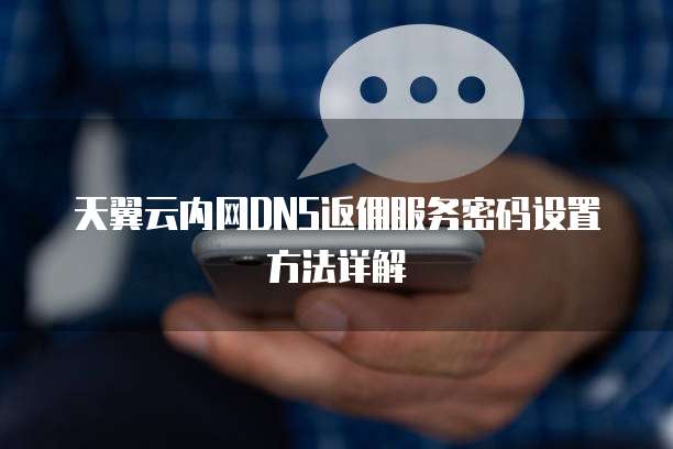 天翼云内网DNS返佣服务密码设置方法详解