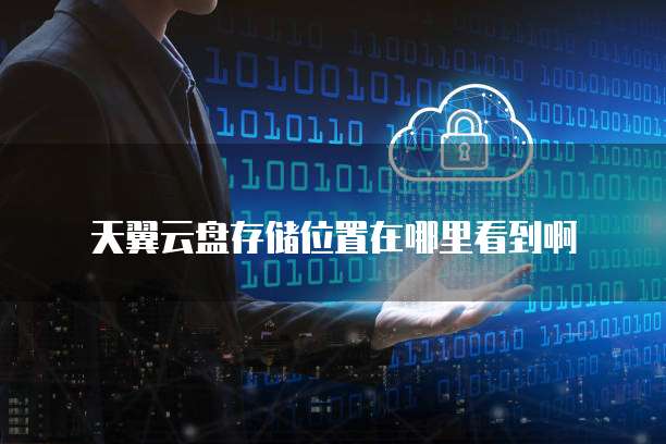 天翼云盘存储位置在哪里看到啊