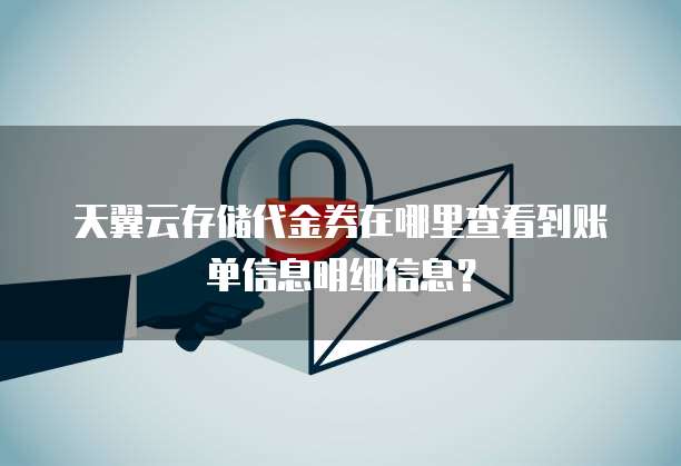 天翼云存储代金券在哪里查看到账单信息明细信息?