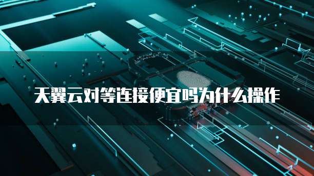 天翼云对等连接便宜吗为什么操作