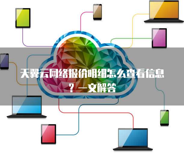 天翼云网络报价明细怎么查看信息?一文解答