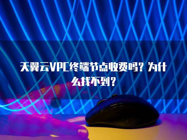 天翼云VPC终端节点收费吗?为什么找不到?