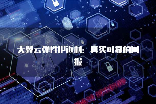 天翼云弹性IP返利:真实可靠的回报