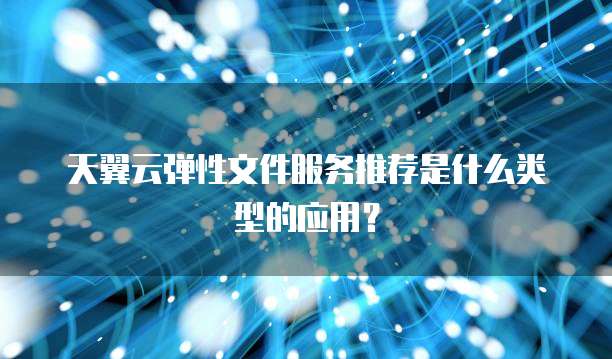 天翼云弹性文件服务推荐是什么类型的应用？
