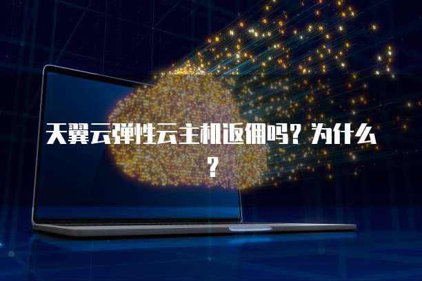 天翼云弹性云主机返佣吗?为什么?