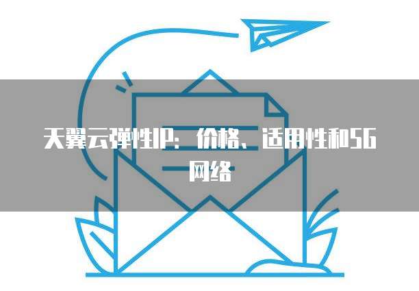 天翼云弹性IP:价格、适用性和5G网络