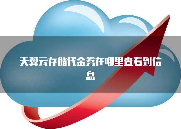 天翼云存储代金券在哪里查看到信息