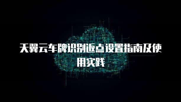 天翼云车牌识别返点设置指南及使用实践