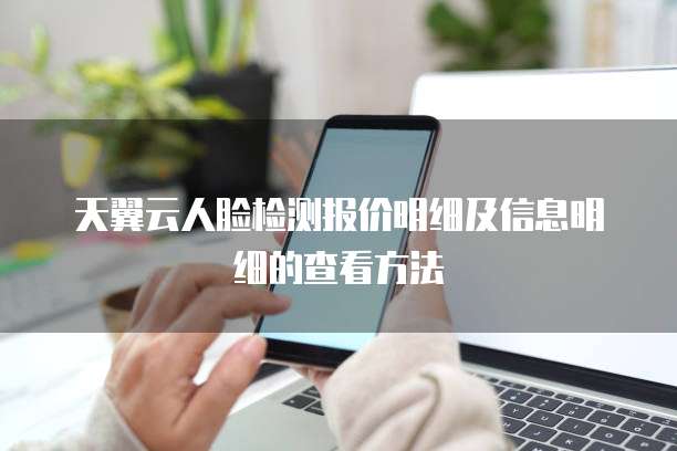 天翼云人脸检测报价明细及信息明细的查看方法