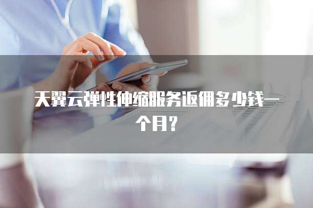 天翼云弹性伸缩服务返佣多少钱一个月?