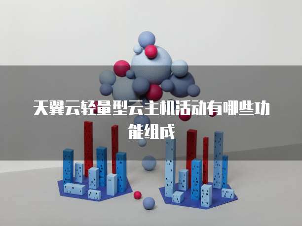 天翼云轻量型云主机活动有哪些功能组成