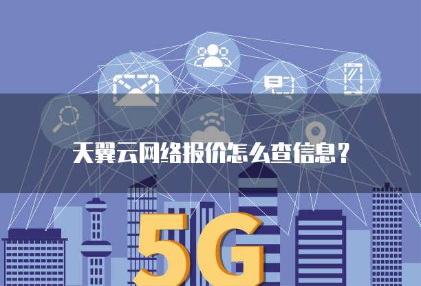 天翼云网络报价怎么查信息?