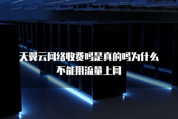 天翼云网络收费吗是真的吗为什么不能用流量上网