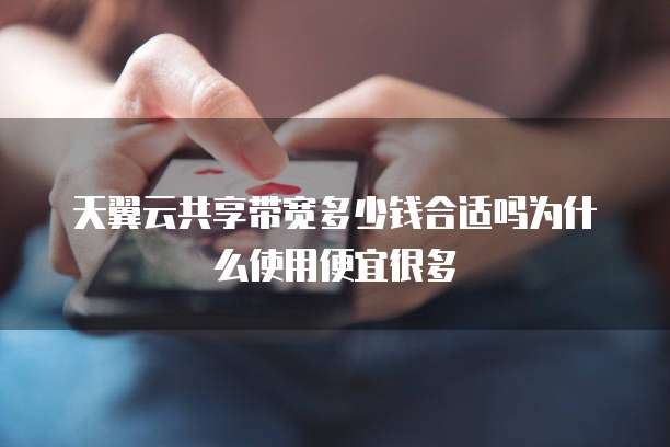 天翼云共享带宽多少钱合适吗为什么使用便宜很多