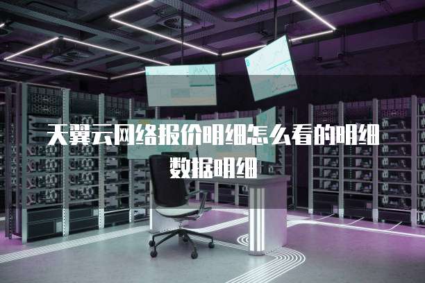 天翼云网络报价明细怎么看的明细数据明细