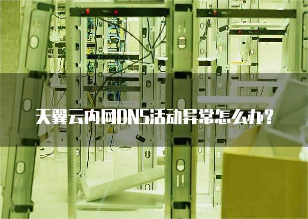 天翼云内网DNS活动异常怎么办?