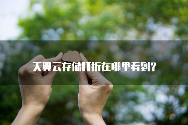 天翼云存储打折在哪里看到?