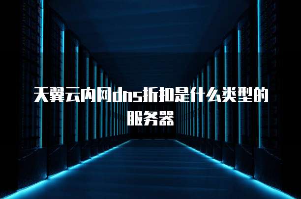 天翼云内网dns折扣是什么类型的服务器