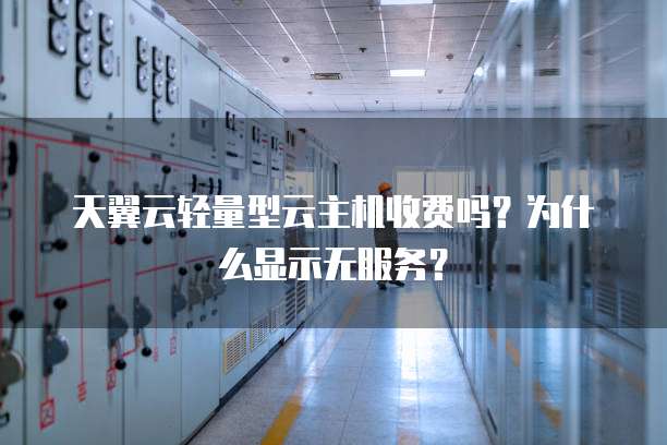 天翼云轻量型云主机收费吗?为什么显示无服务?