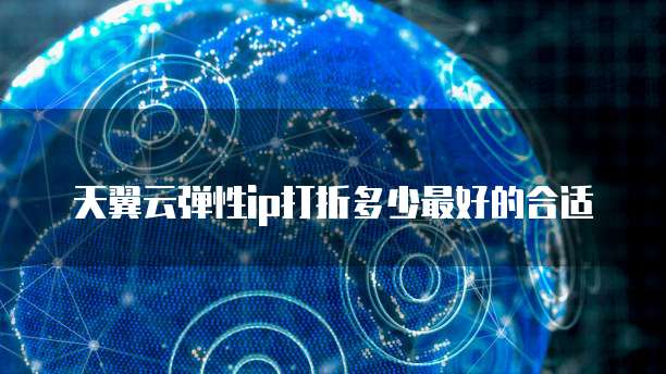 天翼云弹性ip打折多少最好的合适