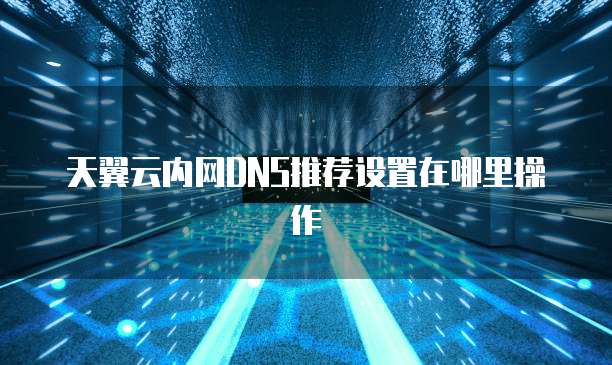 天翼云内网DNS推荐设置在哪里操作