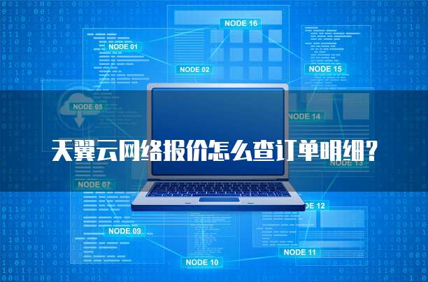 天翼云网络报价怎么查订单明细?