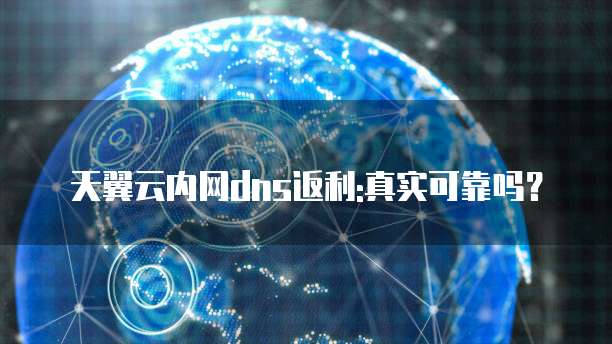 天翼云内网dns返利:真实可靠吗?