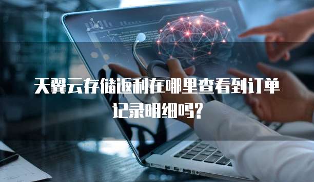 天翼云存储返利在哪里查看到订单记录明细吗?