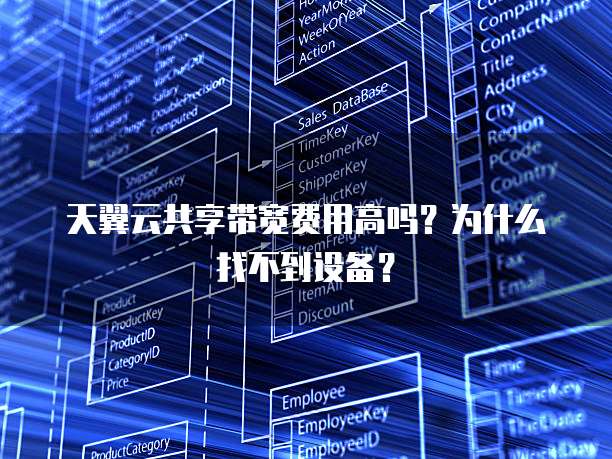 天翼云共享带宽费用高吗?为什么找不到设备?
