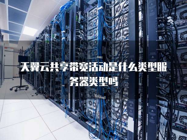 天翼云共享带宽活动是什么类型服务器类型吗