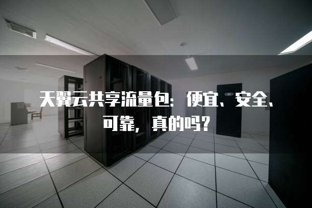 天翼云共享流量包:便宜、安全、可靠,真的吗?
