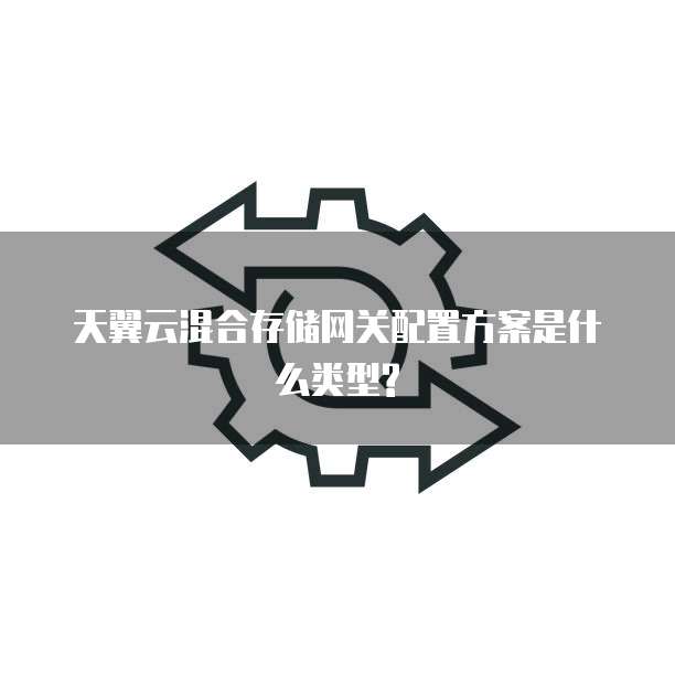 天翼云混合存储网关配置方案是什么类型?