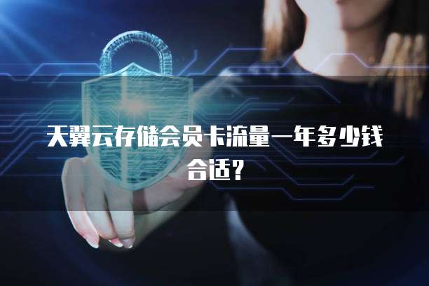 天翼云存储会员卡流量一年多少钱合适?