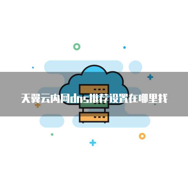 天翼云内网dns推荐设置在哪里找