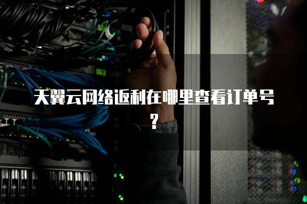 天翼云网络返利在哪里查看订单号?