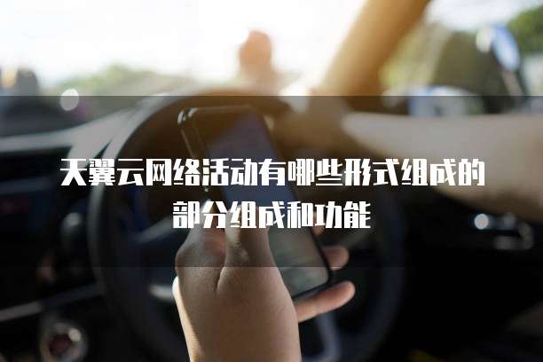 天翼云网络活动有哪些形式组成的部分组成和功能