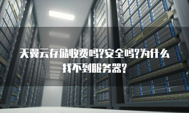 天翼云存储收费吗?安全吗?为什么找不到服务器?