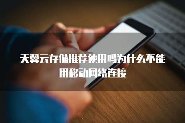 天翼云存储推荐使用吗为什么不能用移动网络连接