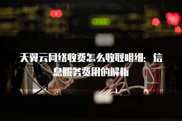 天翼云网络收费怎么收取明细：信息服务费用的解析
