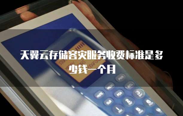 天翼云存储容灾服务收费标准是多少钱一个月