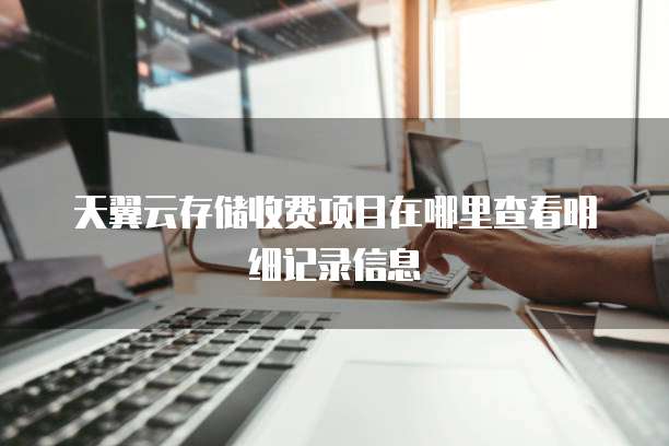 天翼云存储收费项目在哪里查看明细记录信息