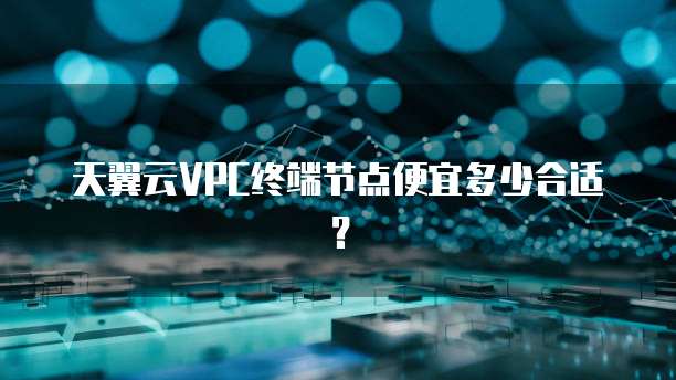 天翼云VPC终端节点便宜多少合适?