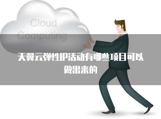 天翼云弹性IP活动有哪些项目可以做出来的