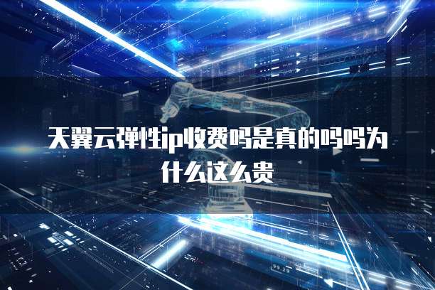 天翼云弹性ip收费吗是真的吗吗为什么这么贵